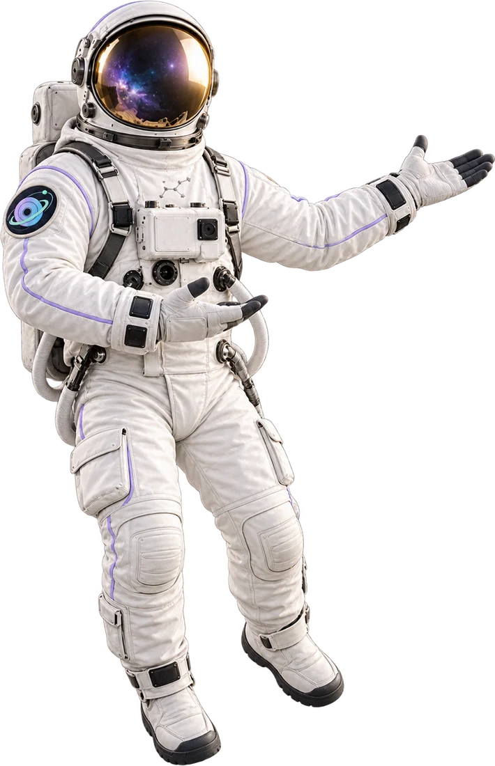 Der CosmoBloc-Astronaut zeigt den Eingabebildschirm