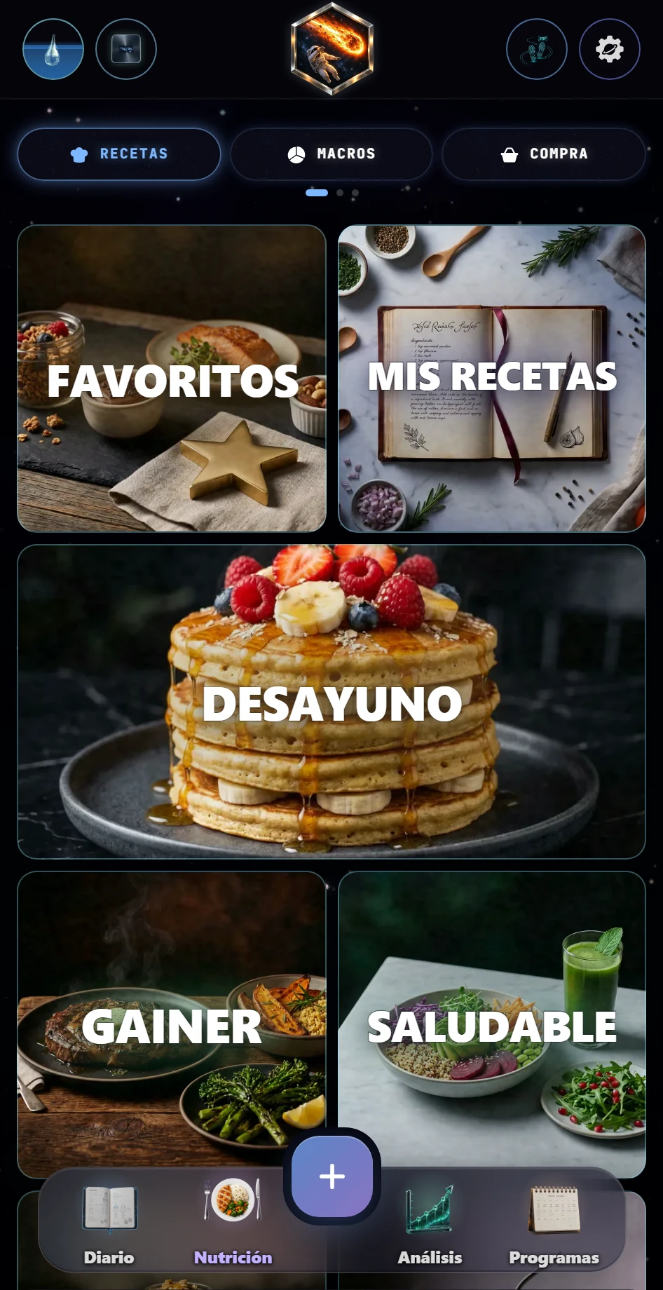 Categorías de recetas con fotos